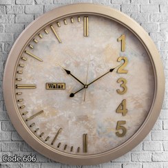 تصویر ساعت دیواری والار کد 606 - سفید Walar wall clock code 606