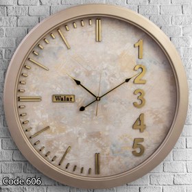 تصویر ساعت دیواری والار کد 606 - طوسی Walar wall clock code 606