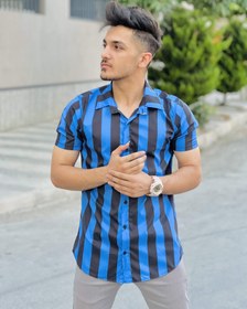 تصویر پیراهن راه راه مردانه ترک Turkish men's striped shirt