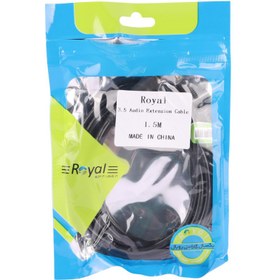 تصویر کابل افزایش طول صدا Royal 1.5m Royal 1.5m Male To Female AUX Cable