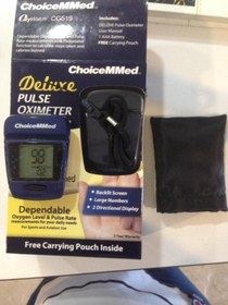 تصویر پالس اکسیمتر چویسمد دلوکس آمریکا CHOICEMMED Fingertip Pulse Oximeter with Pedometer,Two-in-one Product,Large Screen,360 Degrees Anti Glare,More Accurate 