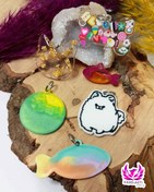 تصویر آویز پلاک قلاده پت ها رزینی - پامر سفید 