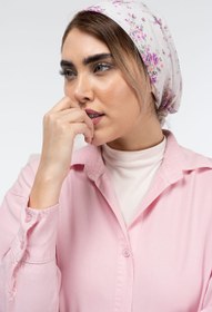 تصویر شومیز کتان صورتی روشن میلانو 205119 Light pink cotton shirt Milano