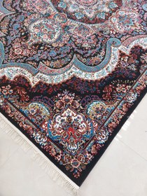 تصویر فرش 500 شانه تراکم 1500 طرح شهیاد سرمه ای (ارسال رایگان) - 6 متری(2در3) 