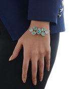 تصویر دستبند نقره و فیروزه P1155 