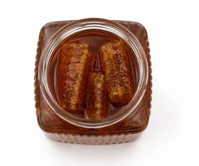 تصویر عسل طبیعی موم دار ۱ کیلویی Natural honey with honeycomb 1 kg