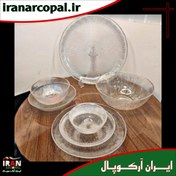 تصویر سرویس غذاخوری ۳۳ پارچه (۶) نفره سولو لب نقره ای Nori tazeh 33pcs