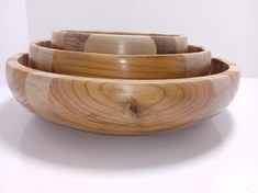 تصویر ست کاسه چوبی چند تکه 