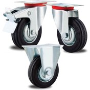 تصویر چرخ ورقی ثابت سایز ۷۵ میلیمتر 