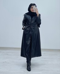 تصویر پالتو بلند چرم 