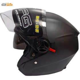 تصویر کلاه کاسکت بدون فک مشکی مات DFG کد 218 DFG Matte Black Helmet Without Jaws Code 218