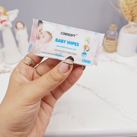 تصویر دستمال مرطوب 8 تایی BABY WIPES کد 8087 (فروش دونه ای) 