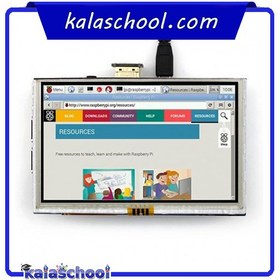 تصویر نمایشگر LCD TFT فول کالر تاچ 5 اینچ دارای ورودی HDMI مناسب برای بردهای رسپبری پای 