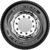 تصویر لاستیک سایز 315/70R22.5 گودیر | GOODYEAR گل عقب LHS2 GOODYEAR 315/70/22.5 LHS2