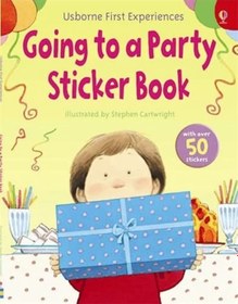 تصویر Usborne first experience Going to a party sticker book Going to a party sticker book with over 50 stickers