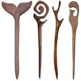 تصویر 4 عدد پین مو چوبی ( پکیج2 ) 