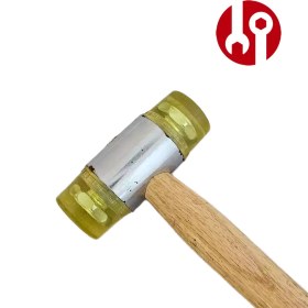 تصویر چکش پلاستیکی دسته چوبی مغز اهنی 