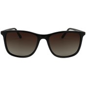 تصویر عینک آفتابی گسولین مدل 1096 | فریم مستطیلی مشکی کاچویی با لنز دودی سایه‌روشن پلاریزه UV400 