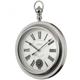 تصویر ساعت دیواری فلزی لوتوس مدل JOLIET کد M 4031 رنگ SILVER LOTUS - JOLIET Metal Wall Clock Code M 4031