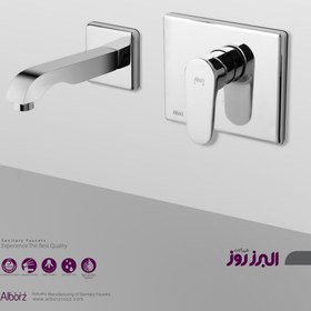 تصویر شیرآلات توکار روشویی مدل ونتو کروم براق 