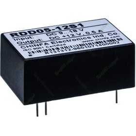 تصویر مبدل ولتاژ چینفا 500 میلی آمپر CHINFA RDD05-12S1 DC/DC IN:9-18V OUT:+12V 