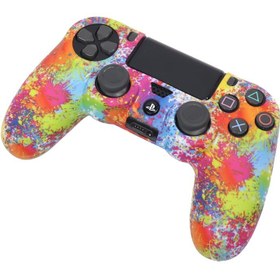 تصویر روکش دسته بازی PS4 طرح فانتزی رنگی PS4 Controller Fantasy Cover