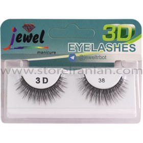 تصویر مژه مصنوعی سه بعدی جیول شماره 38 Jewel 3D False Eyelashes Code No.38