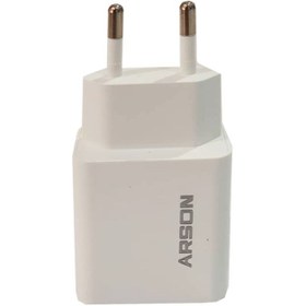 تصویر کلگی شارژر آرسون مدل AN-W20W به همراه کابل تایپ سی Arson charger model AN-W20W