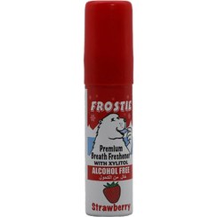 تصویر اسپری خوشبو کننده دهان Frostie رایحه نعنا و توت فرنگی حجم 20ml Frostie mouth freshener spray with Strawberries and mint scent, 20ml