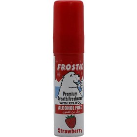 تصویر اسپری خوشبو کننده دهان Frostie رایحه نعنا و توت فرنگی حجم 20ml Frostie mouth freshener spray with Strawberries and mint scent, 20ml