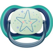 تصویر پستانک شب تاب اونت مدل SCF376/13 طرح ماه و ستاره سایز ۶ تا ۱۸ ماه 