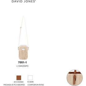 تصویر کیف دوشی زنانه دیوید جونز مدل 1-7051 David Jones 7051-1