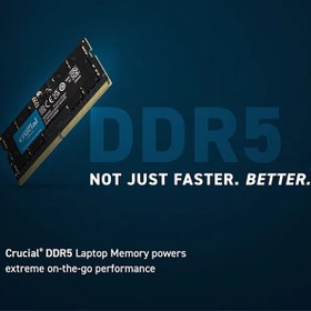 تصویر رم لپ تاپ کروشیال ظرفیت 8 گیگابایت فرکانس 4800 مگاهرتز DDR5 Crucial 8GB DDR5-4800 SoDimm Notebook RAM