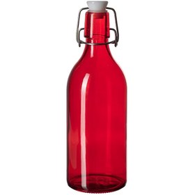 تصویر بطری با درپوش شیشه ای قرمز 0.5 لیتر ایکیا مدل IKEA VINTERFINT IKEA VINTERFINT bottle with stopper glass red 0.5 l