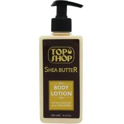 تصویر لوسیون بدن 250 میل TOP SHOPحاوی شی باتر ا TOP SHOP body lotion 250 ml contains shea butter TOP SHOP body lotion 250 ml contains shea butter
