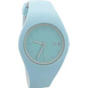 تصویر ساعت آیس ice watch اسپرت صفحه بزرگ آبی طوسی 