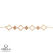 تصویر دستبند طلا ۱۸ عیار طرح ونکلیف 