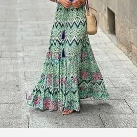 تصویر دامن کریشه جیب دار 