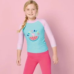 تصویر بلوز مایو دخترانه آنتی یو وی سایز ۶ تا ۱۰ سال 