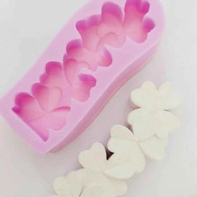 تصویر قالب شمع سیلیکونی مدل شبدر پله ای Silicone candle mold