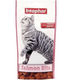 تصویر خوراکی مالت بیتز ماهی سالمون برای گربه ۳۵ گرم برند beaphar Malt Bits Salmon Cat 35g