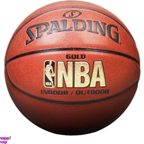 تصویر توپ بسکتبال مدل spalding gold 