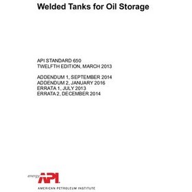 خرید و قیمت دانلود کتاب API STANDARD 650 Welded Tanks for Oil Storage ...