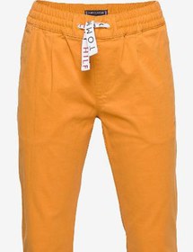 تصویر شلوار جین کشی با پارچه چین‌دار نارنجی برند Tommy Hilfiger Pleated Fabric Mix Jogger Orange