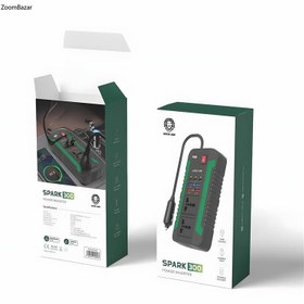 تصویر اینورتر فندکی خودرو گرین لاین مدل SPARK300 ظرفیت ۳۰۰ وات 