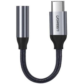 تصویر تبدیل USB-C به 3.5 میلی متری یوگرین AV142 30632 طول ۱۰ سانتی متر Cable USB -C Ugreen AV142 30632 10cm