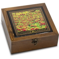 تصویر باکس هدیه فاخر لاله واژگون کوچک (گز و سوهان) 