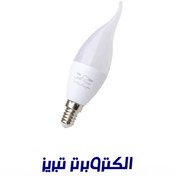تصویر لامپ 7 وات زانیس مدل شمعی اشکی پایه E14 
