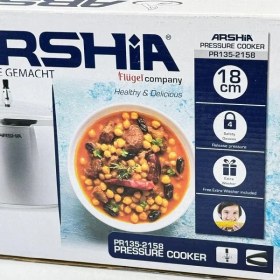 تصویر زودپز 18 سانتی متری استیل عرشیا مدل PR135-2158 ARSHIA 18cm SS Pressure Cooker PR135-2158