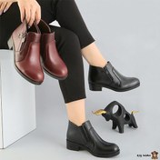 تصویر نیم بوت زنانه چرم طبیعی سهند چرم کد A3-104 
